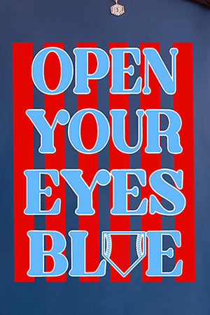 Open Your Eyes Blue Comfort Colors Adult Ring - Spun Cotton Tee - Wholesale Accessory Market
