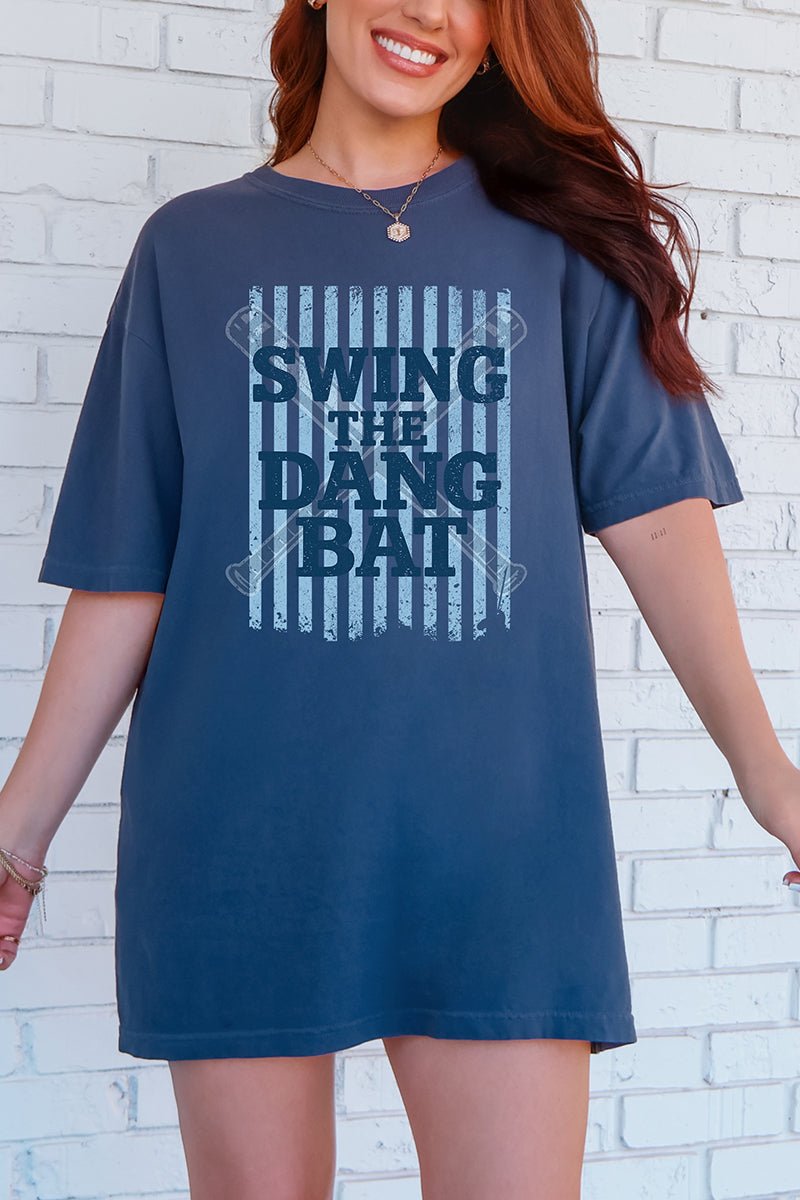 Swing The Dang Bat Comfort Colors Adult Ring - Spun Cotton Tee - Wholesale Accessory Market