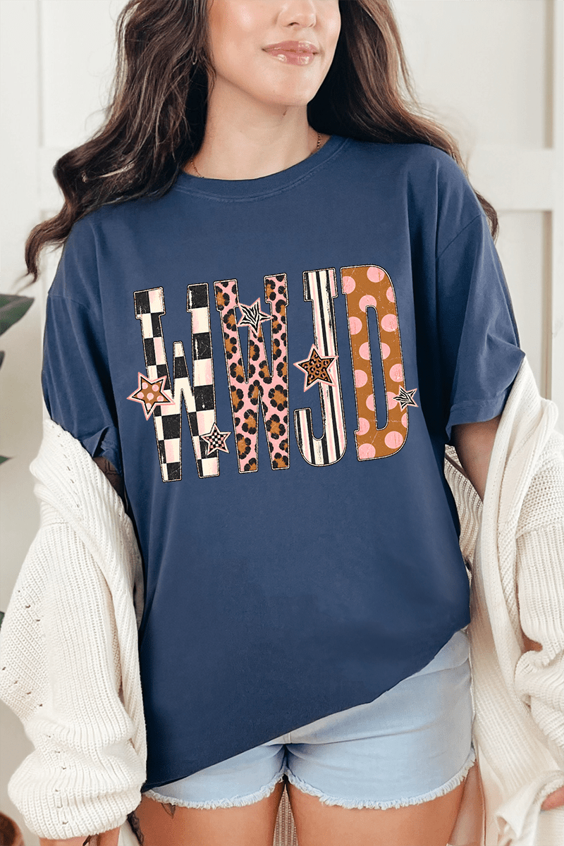 WWJD Pattern Pop Comfort Colors Adult Ring-Spun Cotton Tee - Wholesale Accessory Market