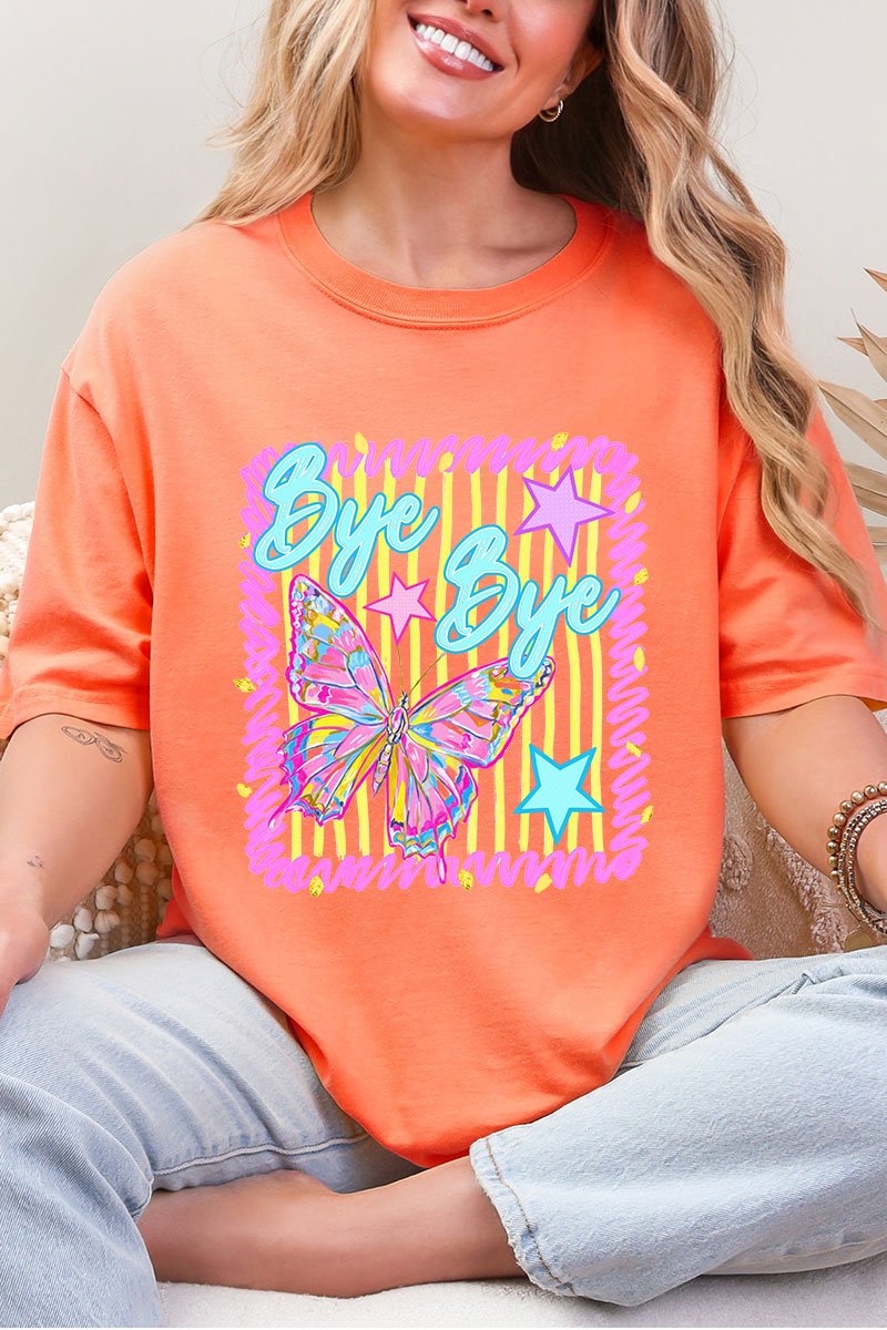 Bye Bye Butterfly Comfort Colors Adult Ring - Spun Cotton Tee - Wholesale Accessory Market