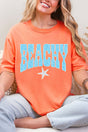 Coastal Beachy Leopard Comfort Colors Adult Ring - Spun Cotton Tee - Wholesale Accessory Market