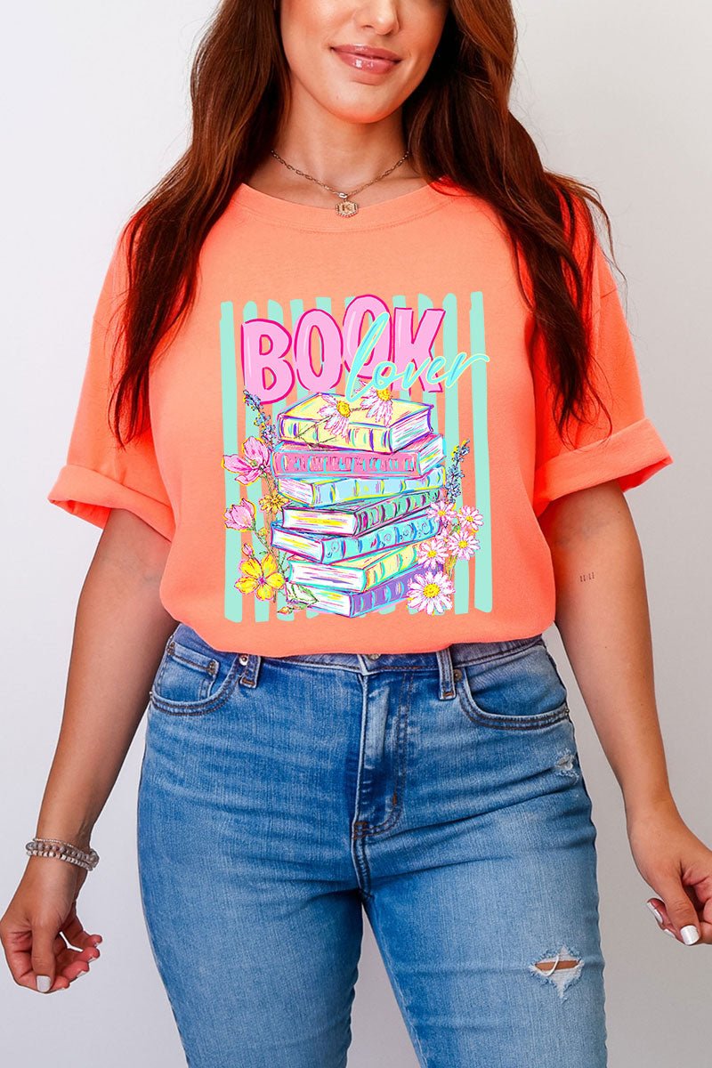 Petals & Paperback Book Lover Comfort Colors Adult Ring-Spun Cotton Tee - Wholesale Accessory Market