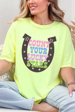 Count Your Lucky Stars Comfort Colors Adult Ring - Spun Cotton Tee - Wholesale Accessory Market