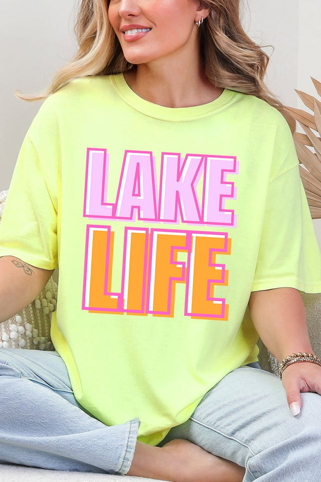 Golden Hour Lake Life Comfort Colors Adult Ring - Spun Cotton Tee - Wholesale Accessory Market