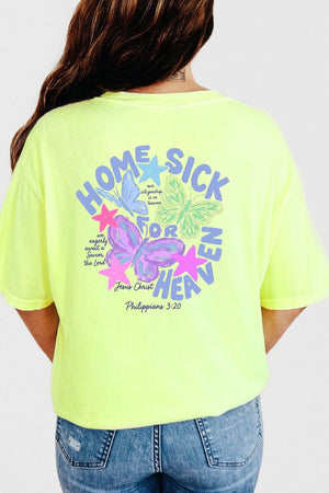 Homesick For Heaven Front & Back Comfort Colors Adult Ring-Spun Cotton Tee - Wholesale Accessory Market
