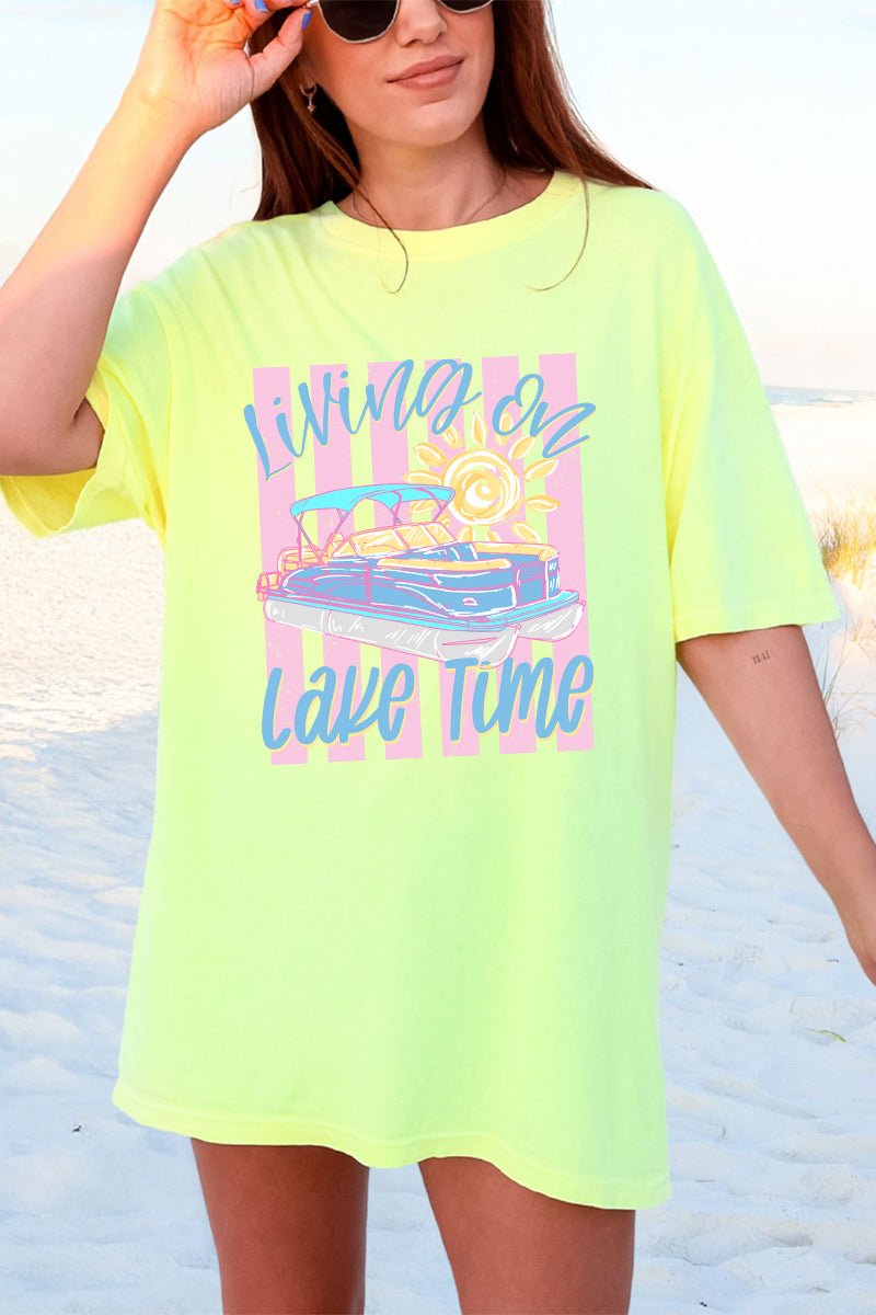 Living On Lake Time Comfort Colors Adult Ring-Spun Cotton Tee - Wholesale Accessory Market