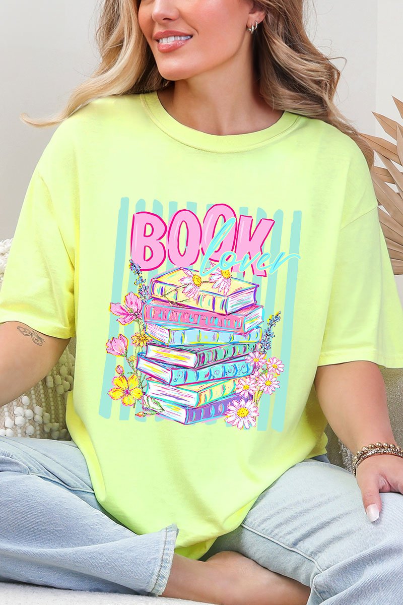 Petals & Paperback Book Lover Comfort Colors Adult Ring-Spun Cotton Tee - Wholesale Accessory Market
