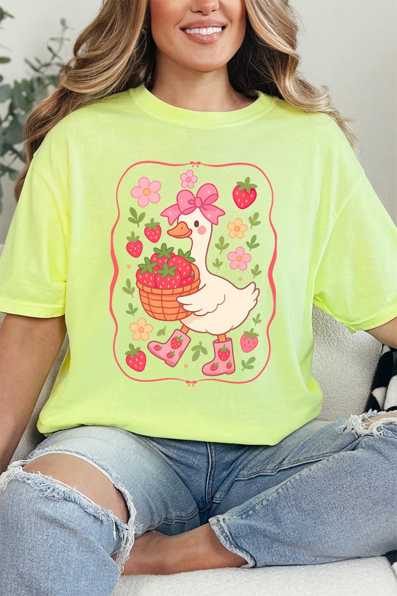 Strawberry Goose Comfort Colors Adult Ring - Spun Cotton Tee - Wholesale Accessory Market