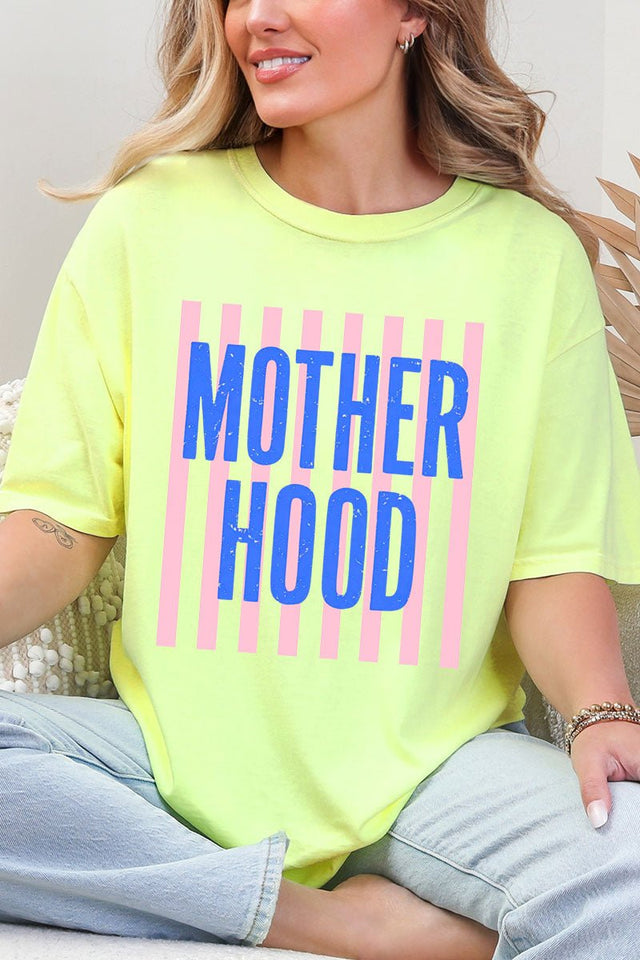 Striped Motherhood Comfort Colors Adult Ring - Spun Cotton Tee - Wholesale Accessory Market