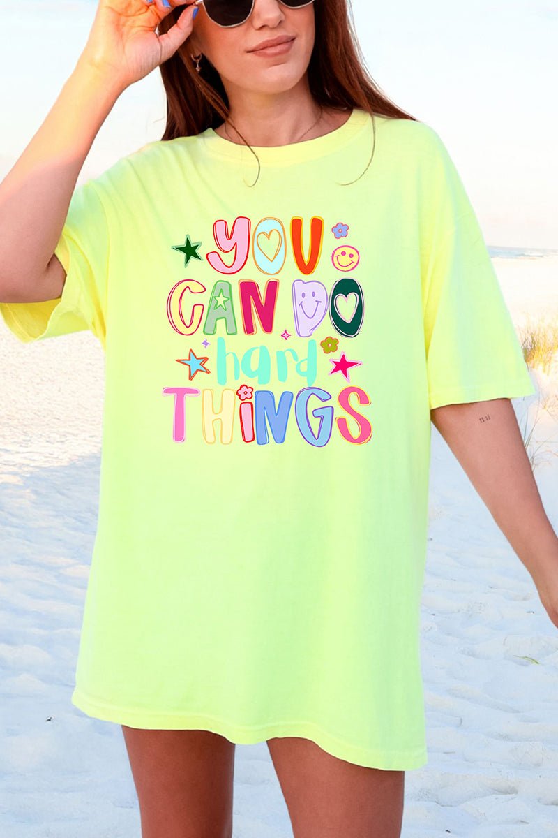 You Can Do Hard Things Comfort Colors Adult Ring - Spun Cotton Tee - Wholesale Accessory Market