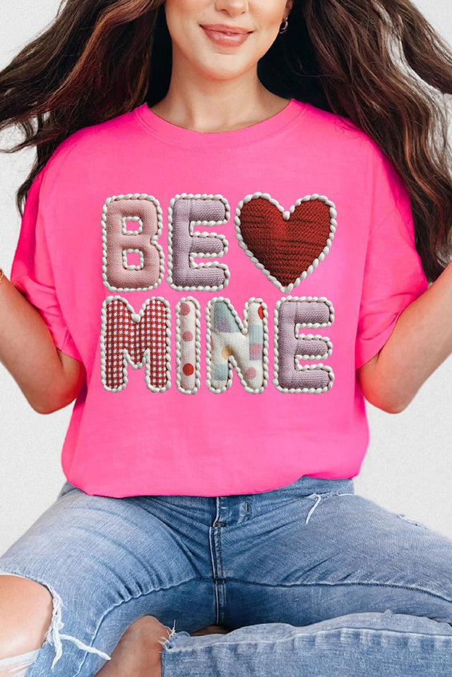 Be Mine Faux Yarn Comfort Colors Adult Ring - Spun Cotton Tee - Wholesale Accessory Market