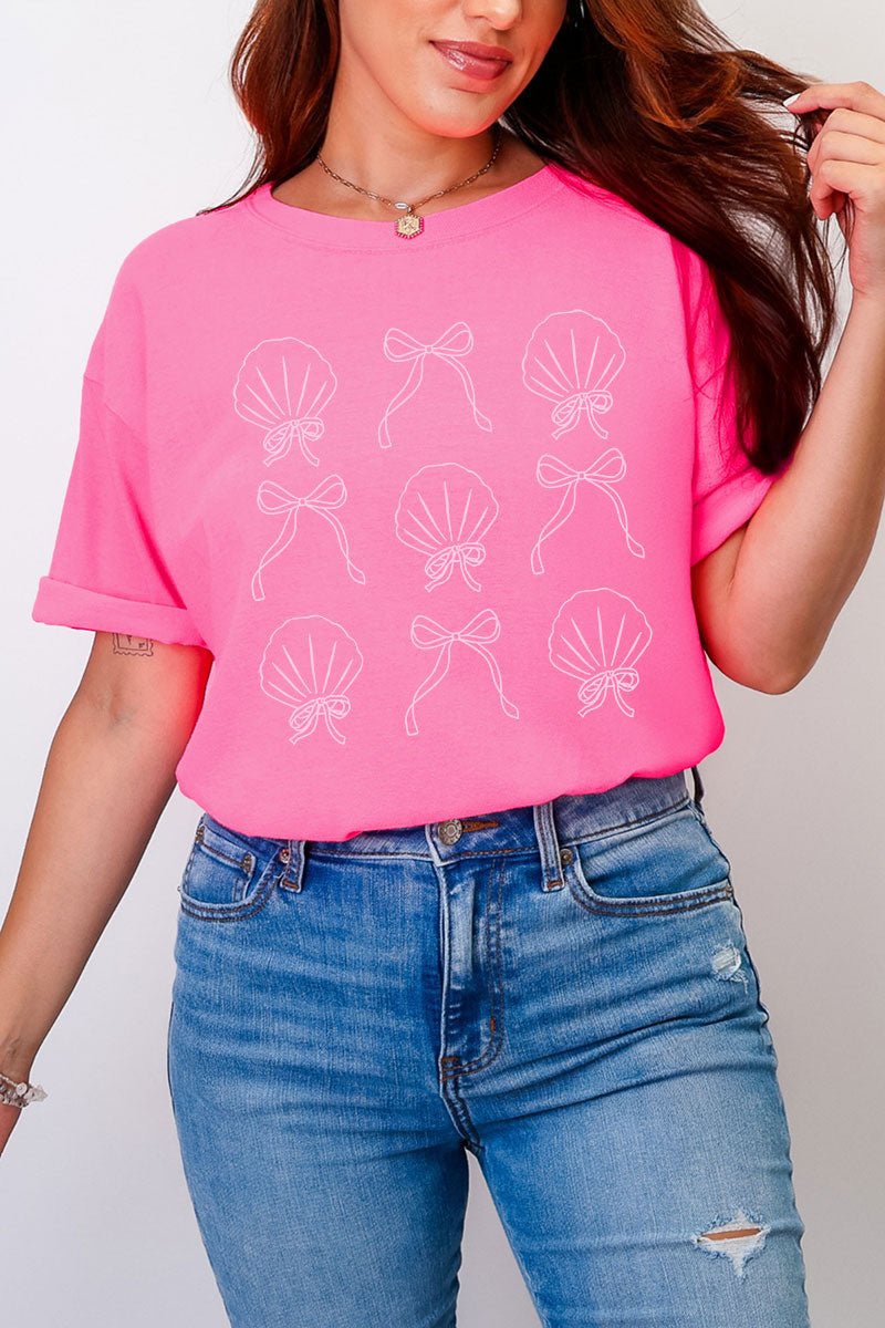 Bows And Shells Comfort Colors Adult Ring - Spun Cotton Tee - Wholesale Accessory Market