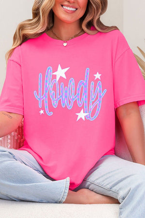 Electric Cowgirl Howdy Comfort Colors Adult Ring - Spun Cotton Tee - Wholesale Accessory Market