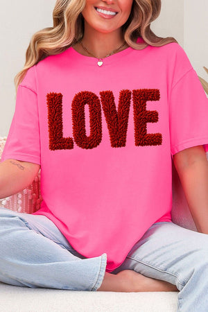Fall In Love Faux Yarn Comfort Colors Adult Ring - Spun Cotton Tee - Wholesale Accessory Market
