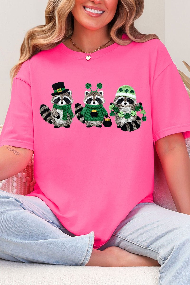 Faux Yarn Clover Crew Comfort Colors Adult Ring - Spun Cotton Tee - Wholesale Accessory Market