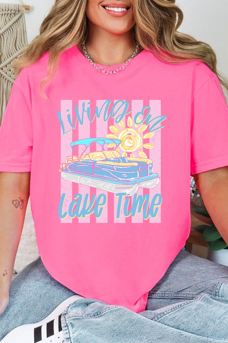Living On Lake Time Comfort Colors Adult Ring-Spun Cotton Tee - Wholesale Accessory Market