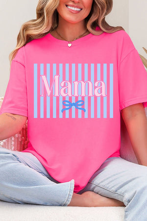 Mama Striped Comfort Colors Adult Ring - Spun Cotton Tee - Wholesale Accessory Market