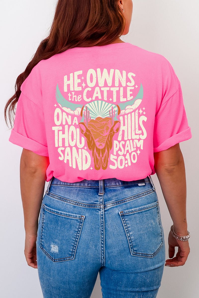 On A Thousand Hills Front & Back Comfort Colors Adult Ring - Spun Cotton Tee - Wholesale Accessory Market