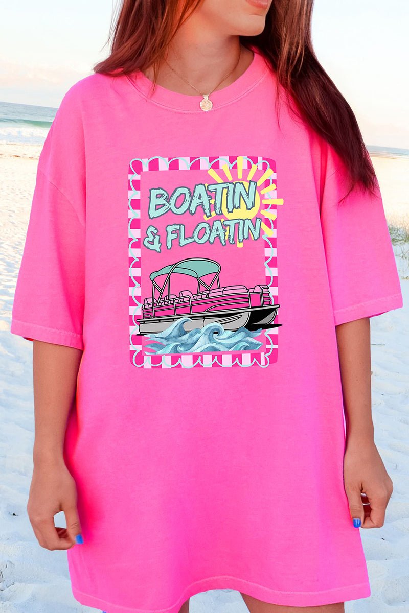 Sunny Boatin & Floatin Comfort Colors Adult Ring - Spun Cotton Tee - Wholesale Accessory Market