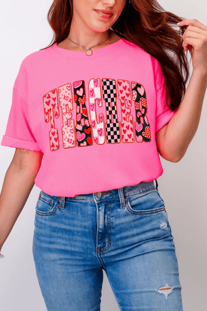 Teacher Full Of Love Comfort Colors Adult Ring - Spun Cotton Tee - Wholesale Accessory Market