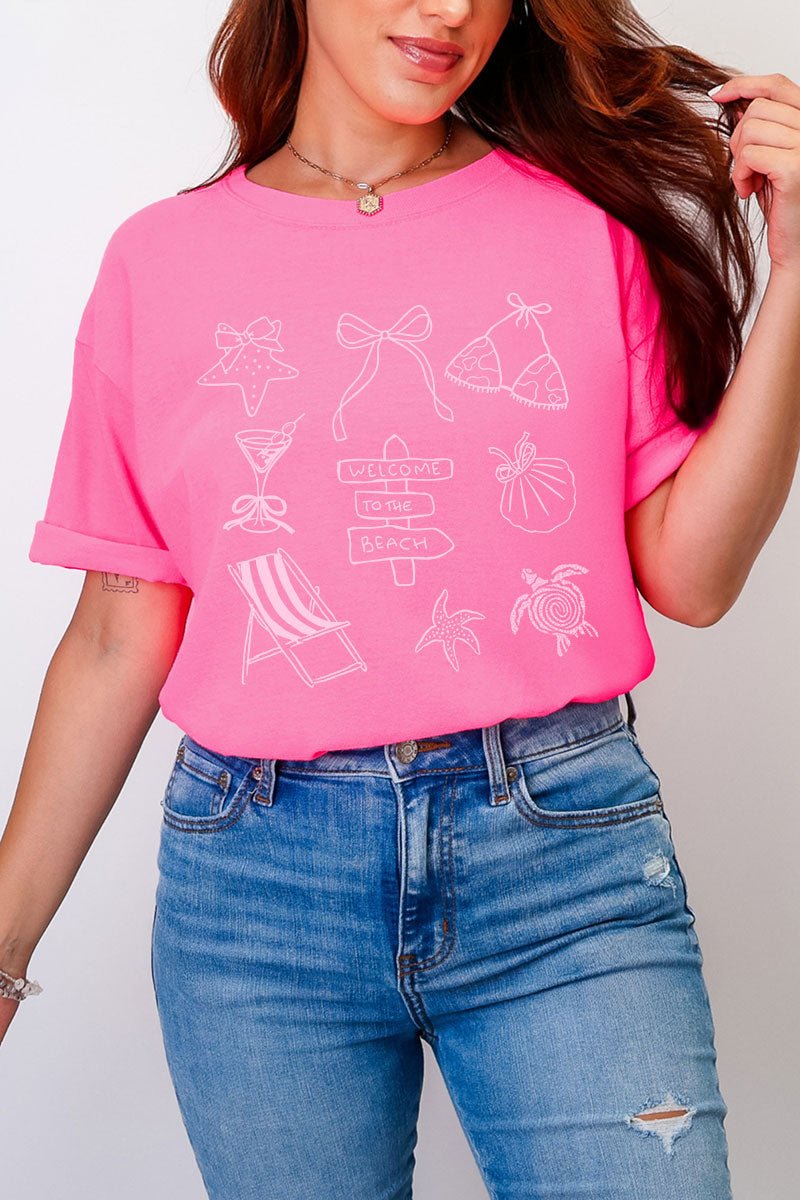 Welcome To The Beach Comfort Colors Adult Ring - Spun Cotton Tee - Wholesale Accessory Market