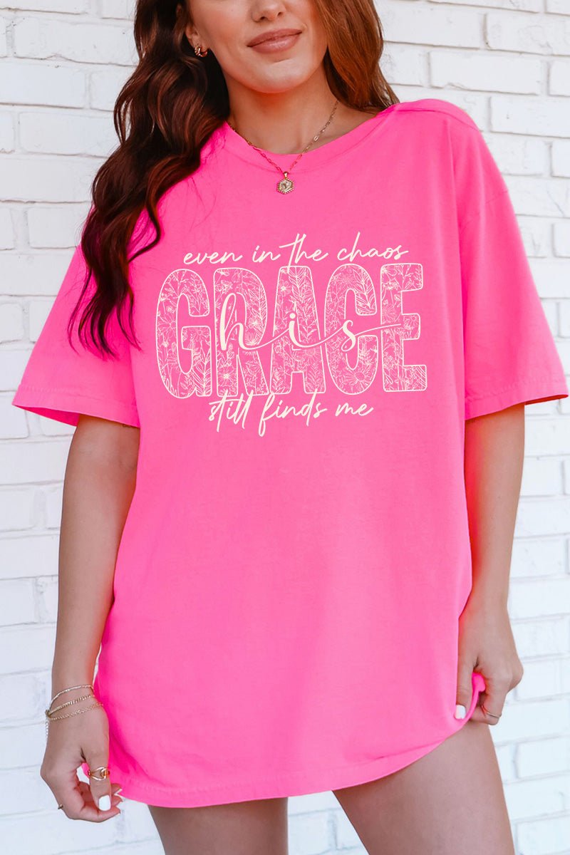 White Grace In Bloom Comfort Colors Adult Ring-Spun Cotton Tee - Wholesale Accessory Market