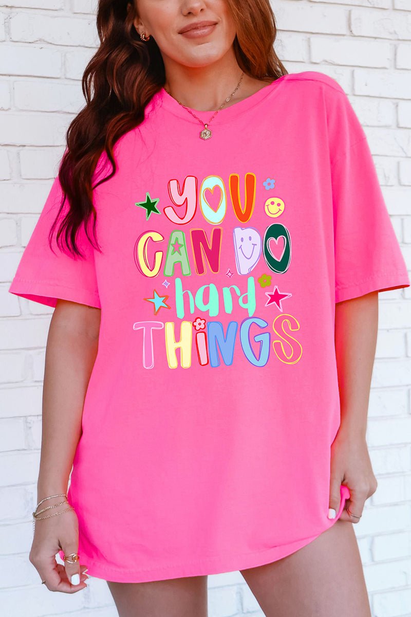 You Can Do Hard Things Comfort Colors Adult Ring - Spun Cotton Tee - Wholesale Accessory Market