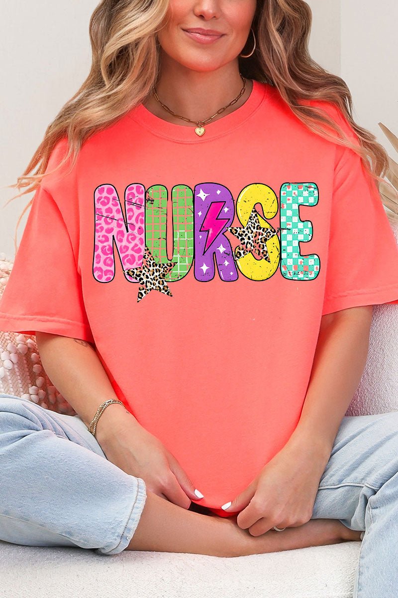Distressed Retro Nurse Comfort Colors Adult Ring - Spun Cotton Tee - Wholesale Accessory Market