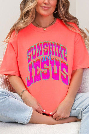 Radiant Sunshine And Jesus Comfort Colors Adult Ring-Spun Cotton Tee - Wholesale Accessory Market