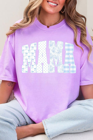 Bow And Blue Mama Comfort Colors Adult Ring - Spun Cotton Tee - Wholesale Accessory Market