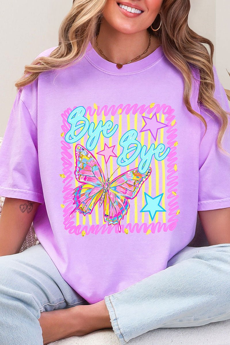 Bye Bye Butterfly Comfort Colors Adult Ring - Spun Cotton Tee - Wholesale Accessory Market
