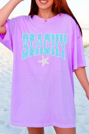 Coastal Beachy Leopard Comfort Colors Adult Ring - Spun Cotton Tee - Wholesale Accessory Market