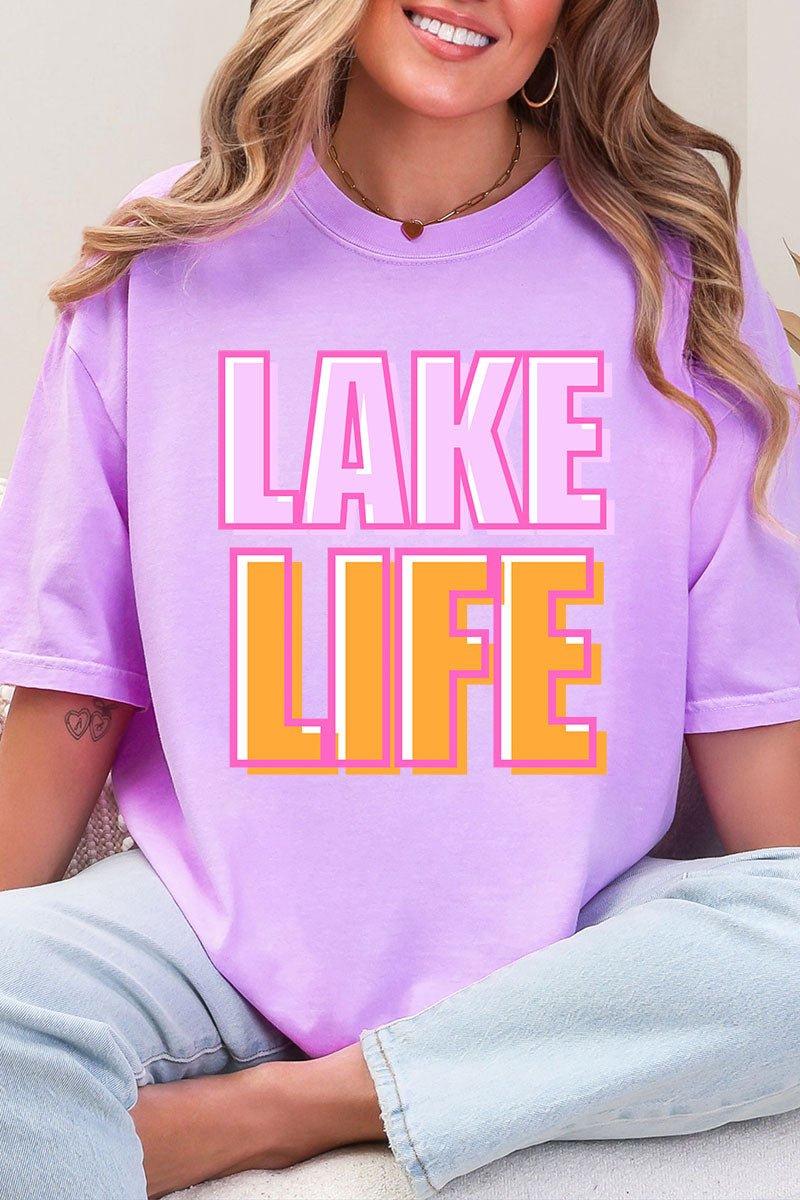 Golden Hour Lake Life Comfort Colors Adult Ring - Spun Cotton Tee - Wholesale Accessory Market