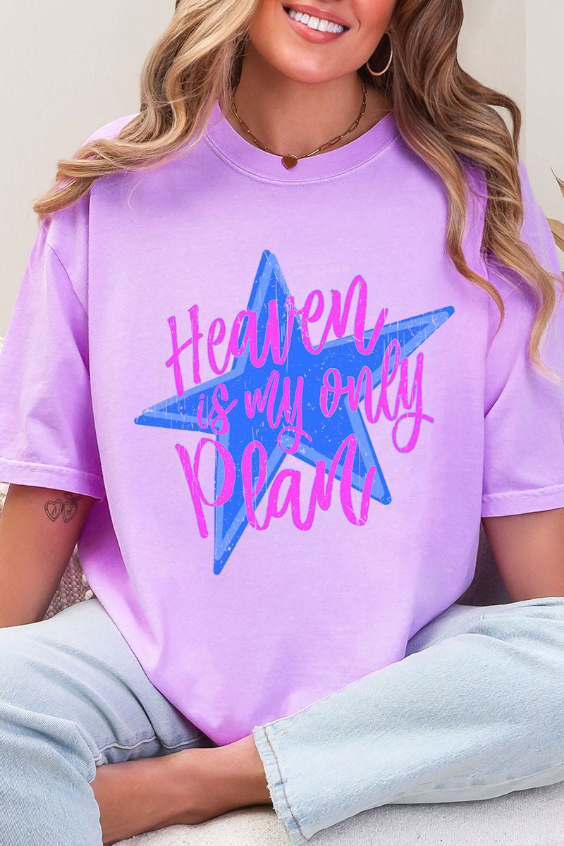 Heaven Is My Only Plan Comfort Colors Adult Ring - Spun Cotton Tee - Wholesale Accessory Market