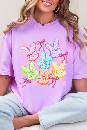 Little Bunnies, Big Faith Comfort Colors Adult Ring - Spun Cotton Tee - Wholesale Accessory Market