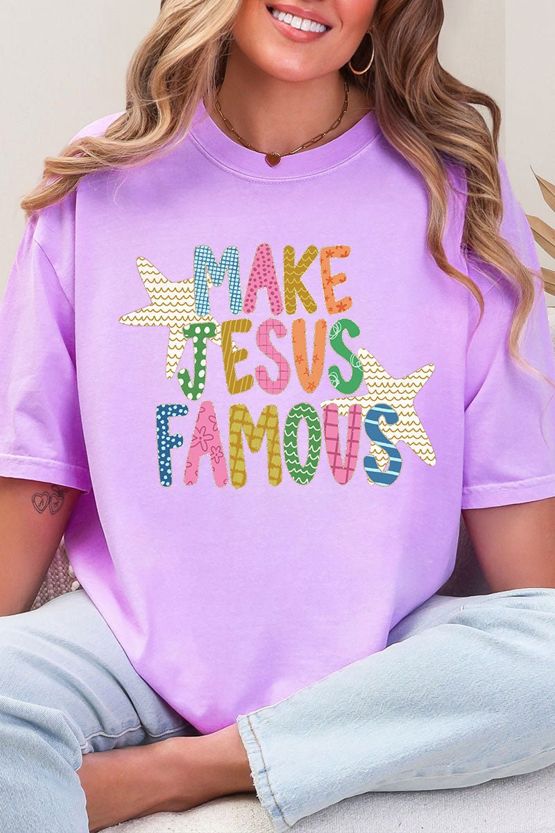 Make Jesus Famous Comfort Colors Adult Ring - Spun Cotton Tee - Wholesale Accessory Market