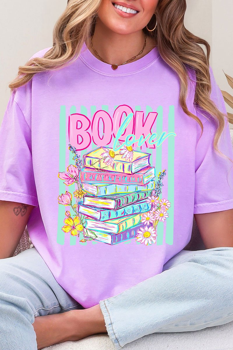 Petals & Paperback Book Lover Comfort Colors Adult Ring-Spun Cotton Tee - Wholesale Accessory Market