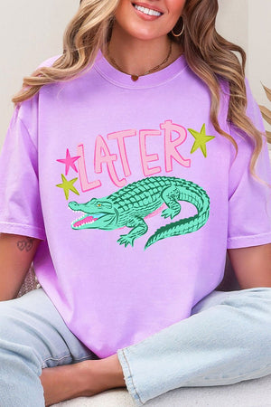 Pink Later Gator Comfort Colors Adult Ring - Spun Cotton Tee - Wholesale Accessory Market