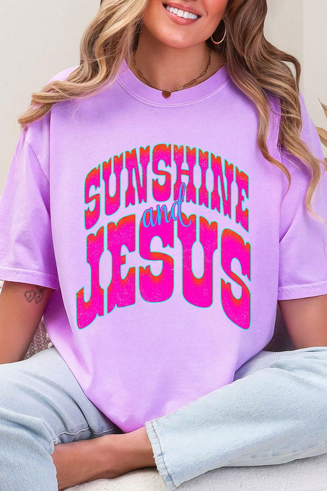 Radiant Sunshine And Jesus Comfort Colors Adult Ring-Spun Cotton Tee - Wholesale Accessory Market