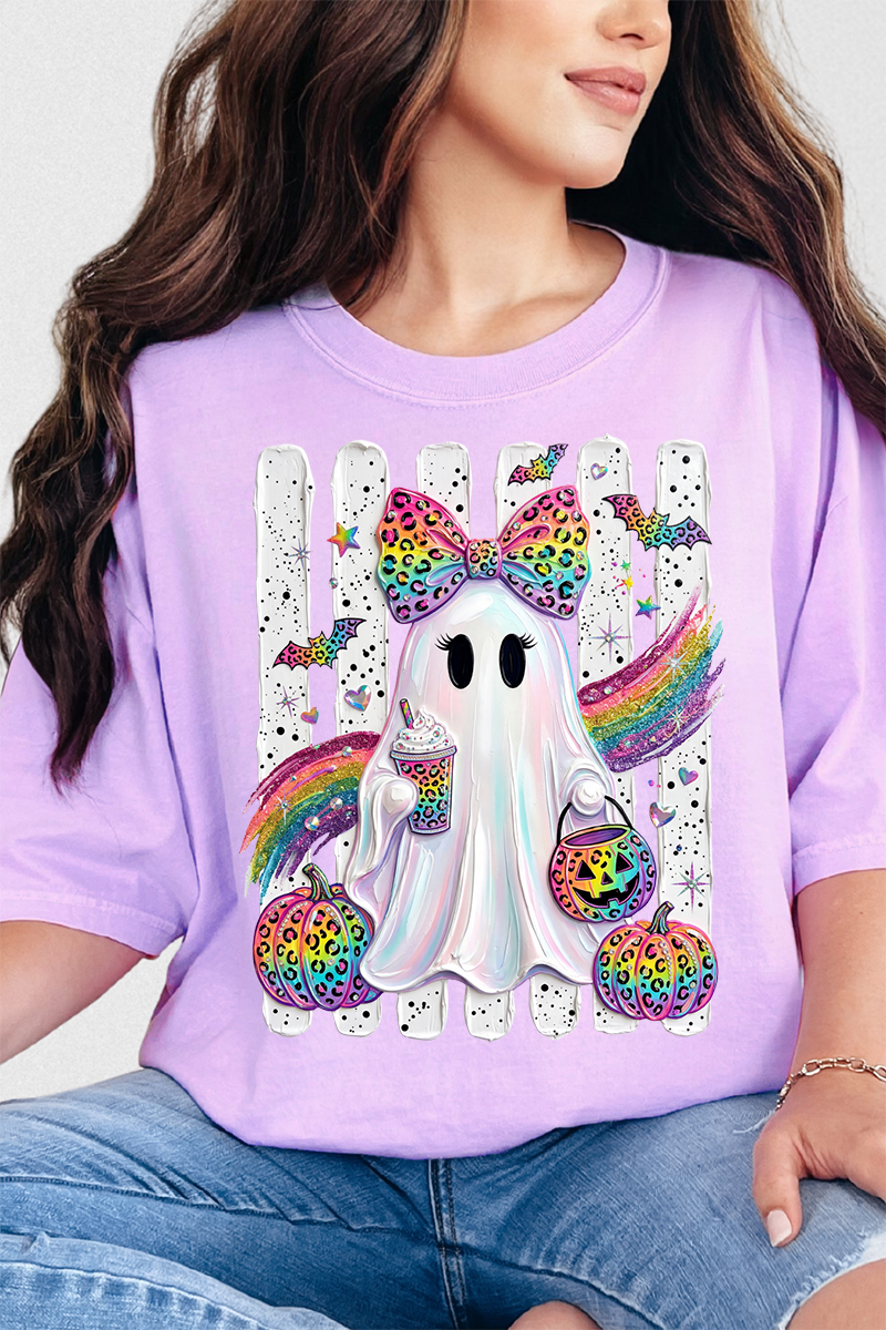 Rainbow Glam Ghost Comfort Colors Adult Ring-Spun Cotton Tee - Wholesale Accessory Market