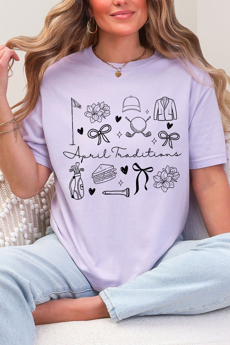 April Traditions Comfort Colors Adult Ring - Spun Cotton Tee - Wholesale Accessory Market