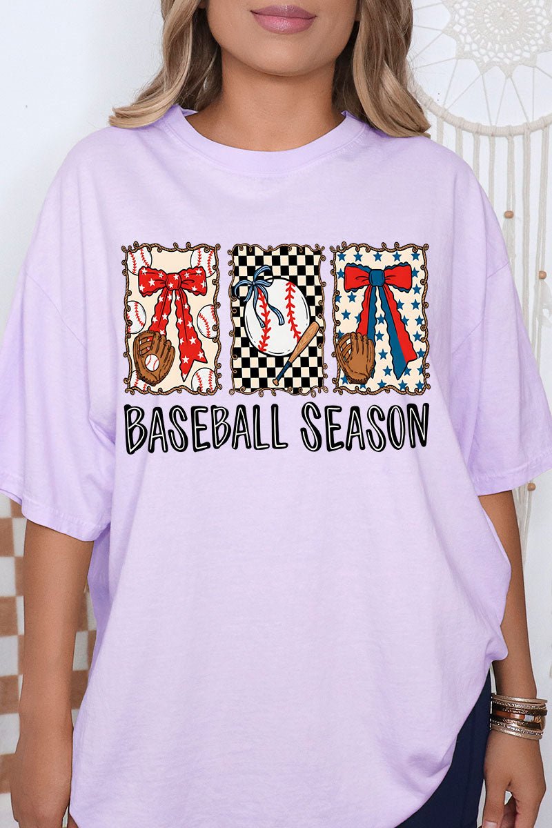 Baseball Season Ribbon Comfort Colors Adult Ring - Spun Cotton Tee - Wholesale Accessory Market