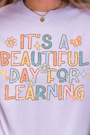 Beautiful Day For Learning Comfort Colors Adult Ring - Spun Cotton Tee - Wholesale Accessory Market