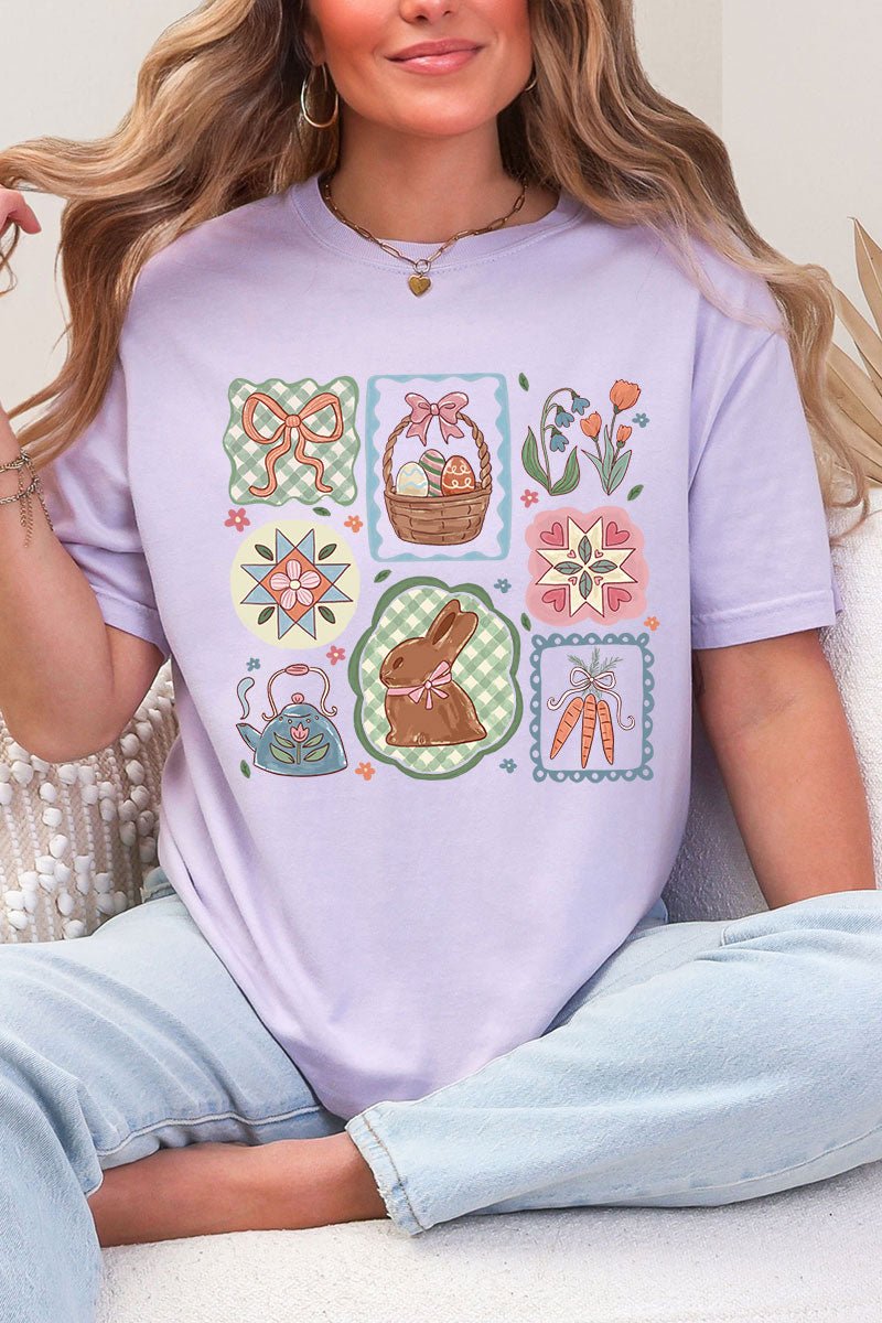 Blossom Bunny Patch Comfort Colors Adult Ring - Spun Cotton Tee - Wholesale Accessory Market