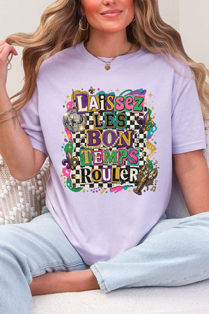 Bold Laissez Les Bon Temps Rouler Comfort Colors Adult Ring - Spun Cotton Tee - Wholesale Accessory Market