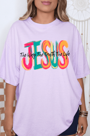 Brushstroke Jesus Comfort Colors Adult Ring - Spun Cotton Tee - Wholesale Accessory Market