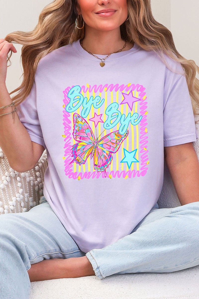 Bye Bye Butterfly Comfort Colors Adult Ring - Spun Cotton Tee - Wholesale Accessory Market