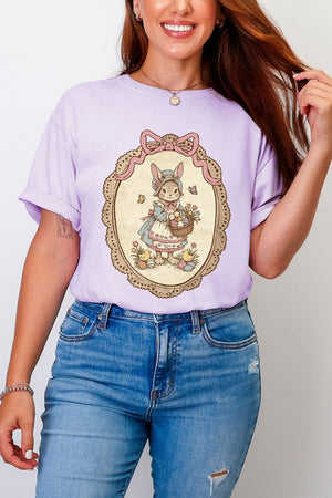 Easter Belle Spring Bunny Comfort Colors Adult Ring - Spun Cotton Tee - Wholesale Accessory Market