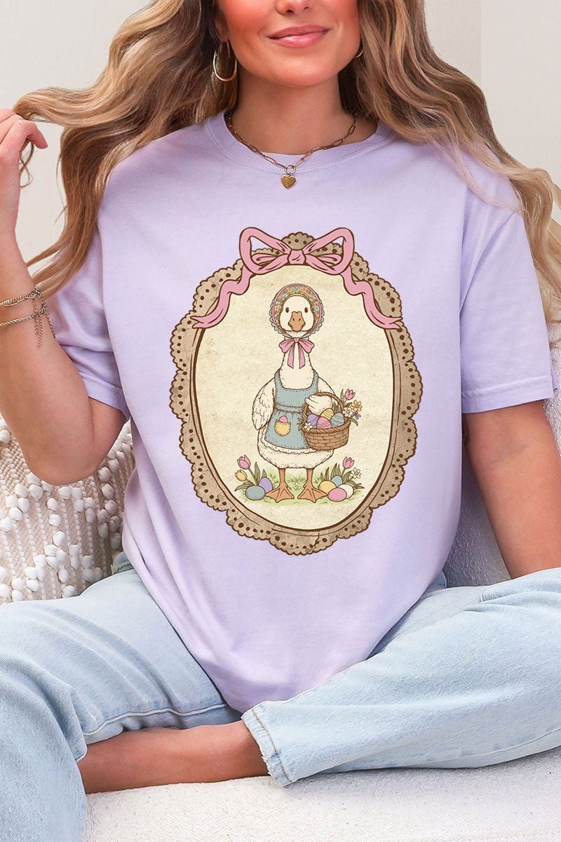 Easter Belle Spring Goose Comfort Colors Adult Ring - Spun Cotton Tee - Wholesale Accessory Market