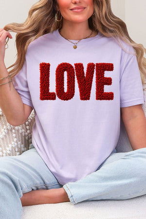Fall In Love Faux Yarn Comfort Colors Adult Ring - Spun Cotton Tee - Wholesale Accessory Market